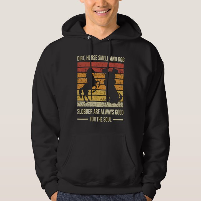 Dirt Horse Smell and Dog Slobber Women Teen Girls Hoodie (Front)
