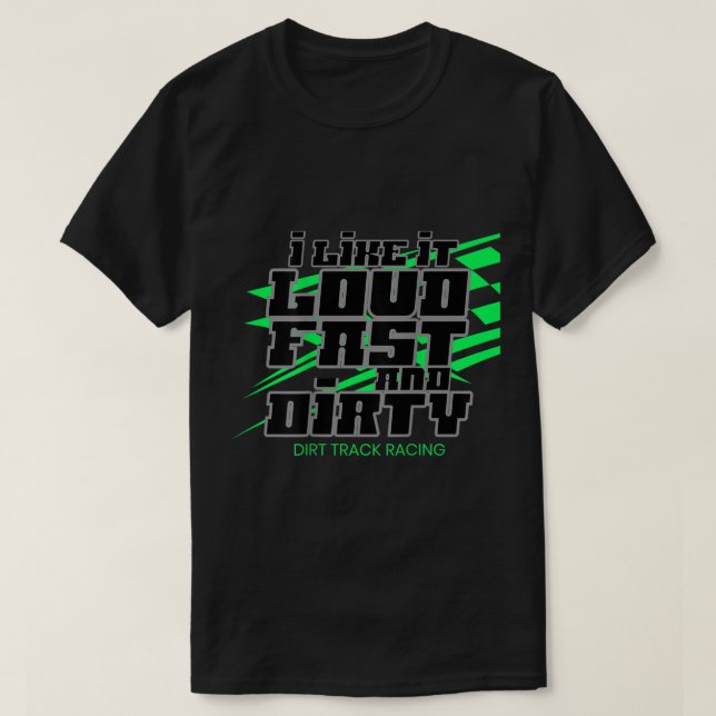 Dirt Modified Racing Apparel Sprint Car Dirt Track T-Shirt (Design Front)