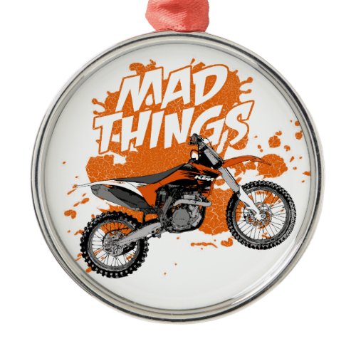 Dirt racing metal ornament