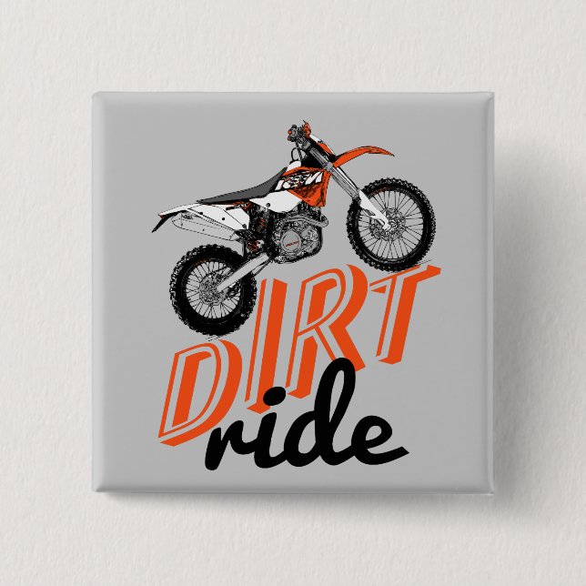 Dirt racing pinback button (Front)