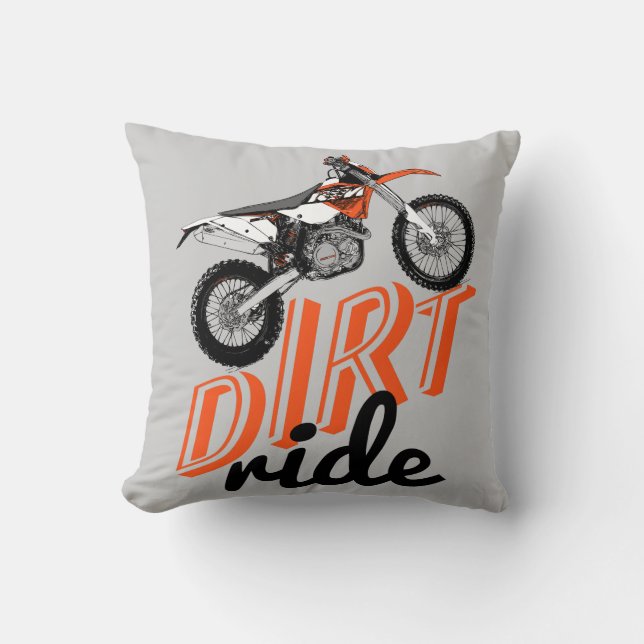Dirt riders throw pillow (Front)