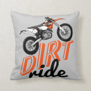 Dirt riders throw pillow