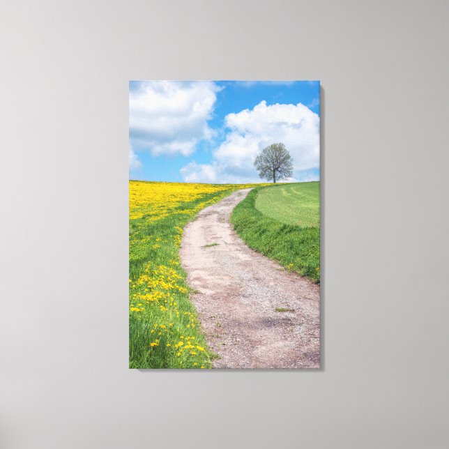 Dirt Road and Tree Canvas Print (Front)