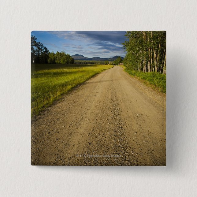 Dirt Road in Eagle, Alaska Pinback Button (Front)
