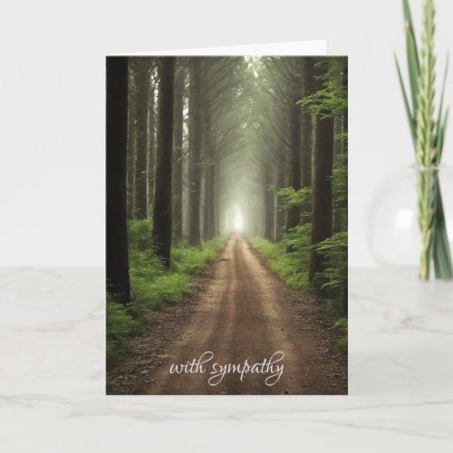 Dirt Road In Forest Sympathy Card
