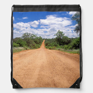 Dirt Road, Kruger National Park, Mpumalanga Drawstring Bag