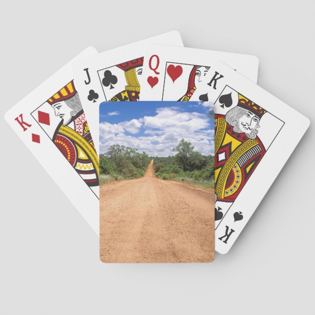 Dirt Road, Kruger National Park, Mpumalanga Poker Cards (Back)