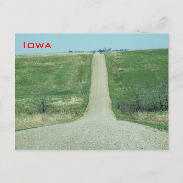 Dirt road - rural Iowa Postcard (Front)