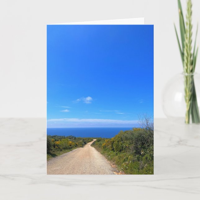 Dirt Road Zakynthos Greece Photograph  Card (Front)