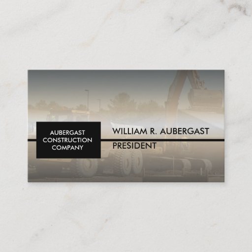 Customizable Dirt | Soil Construction Company Hauling Business Business Card