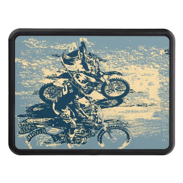 Dirt Track - Motocross Racing Hitch Cover (Front)