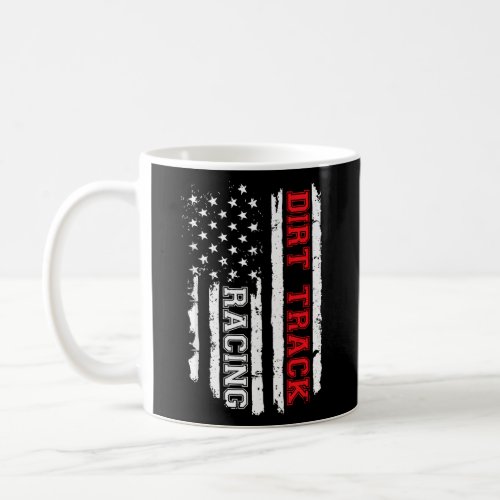 Dirt Track Racing American Flag  Coffee Mug