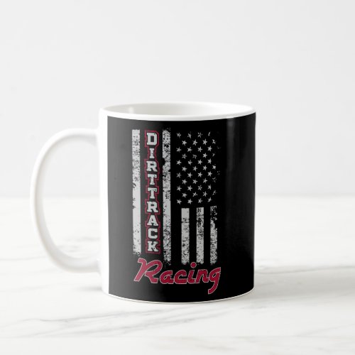 Dirt Track Racing American Flag Coffee Mug