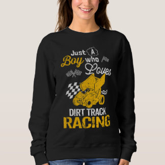 Dirt Track Racing Boy Sweatshirt