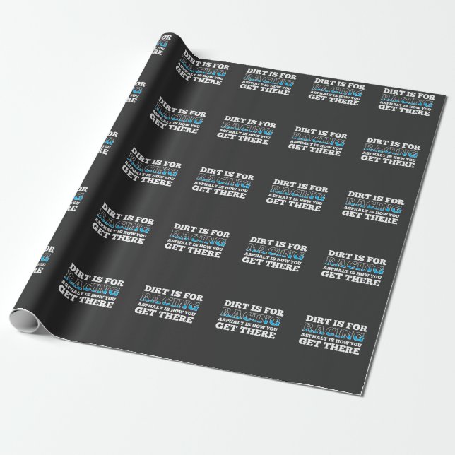 Dirt Track Racing Car Driving Motorsport Racer Wrapping Paper (Unrolled)