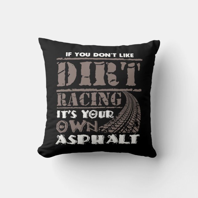 Dirt Track Racing Motorsport Mud Truck Car Racer Throw Pillow (Front)