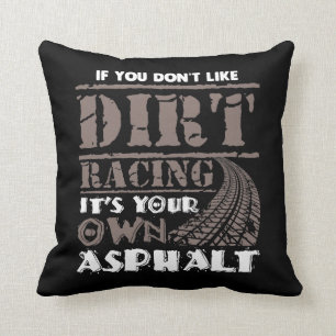 Dirt Track Racing Motorsport Mud Truck Car Racer Throw Pillow