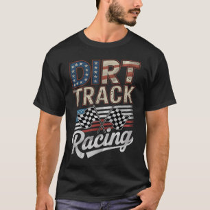 Dirt Track Racing Patriotic American Flag Sprint C T-Shirt