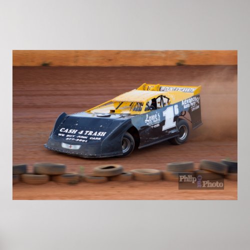 Dirt Track Racing Poster