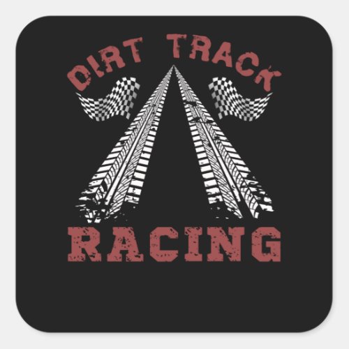 Dirt Track Racing _ Sprint Car Fan Square Sticker