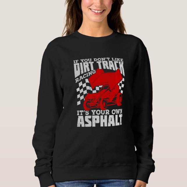 Dirt Track Racing Winged Sprint Car Premium Sweatshirt (Front)
