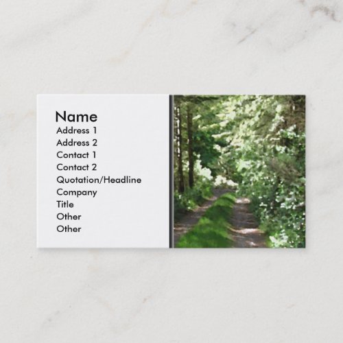 Dirt Track Through Trees Business Card