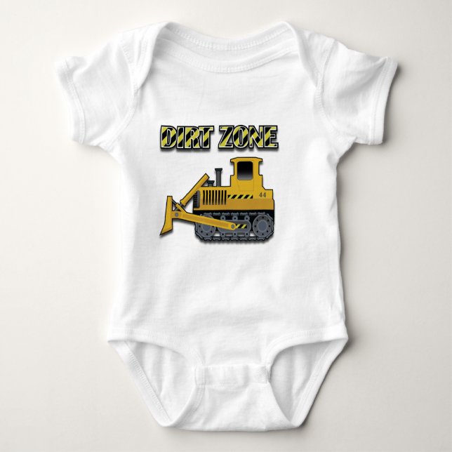 Dirt Zone (Bulldozer) - Baby Jersey Bodysuit Bodysuit (Front)