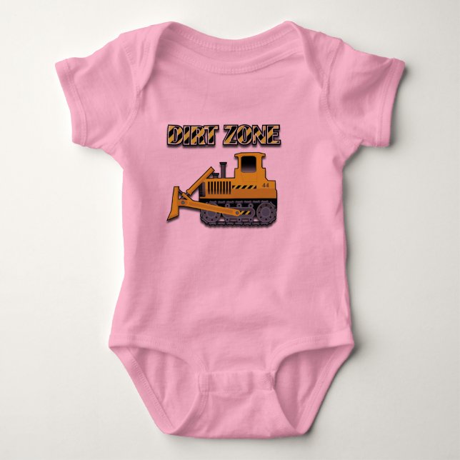 Dirt Zone (Bulldozer) - Baby Jersey Bodysuit Bodysuit (Front)
