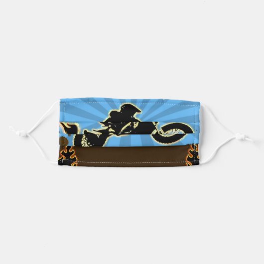 Dirtbike face mask Motocross theme face mask (Front, Folded)