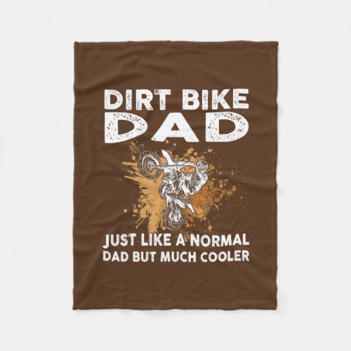 Dirtbike Motocross Dirt bike dad MX  Fleece Blanket