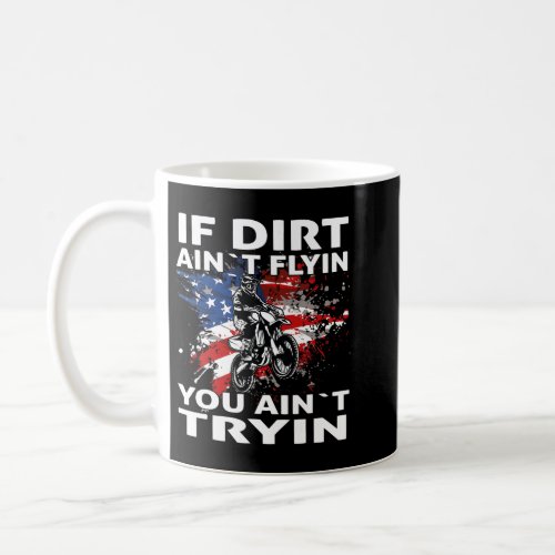 Dirtbike Motocross Dirt bike dad MX US Flag Coffee Mug