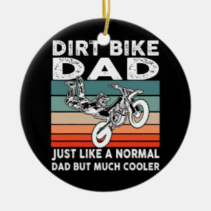Dirtbike Motocross Dirt bike dad MX Vintage  Ceramic Ornament