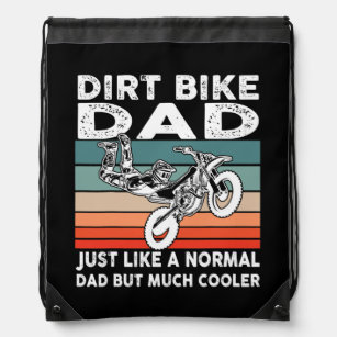 Dirtbike Motocross Dirt bike dad MX Vintage  Drawstring Bag