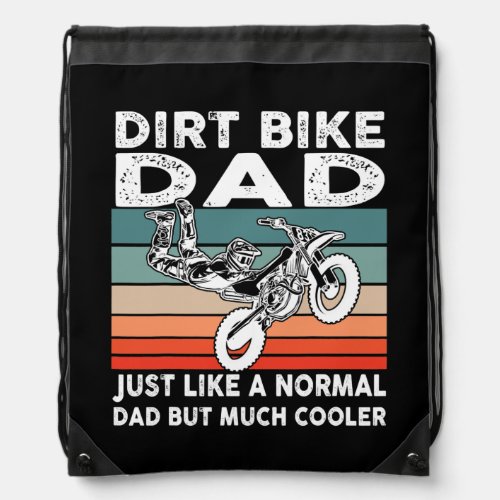 Dirtbike Motocross Dirt bike dad MX Vintage  Drawstring Bag