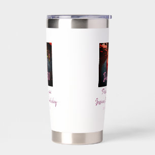 Dirty 30 Birthday add name pink add photo date Insulated Tumbler
