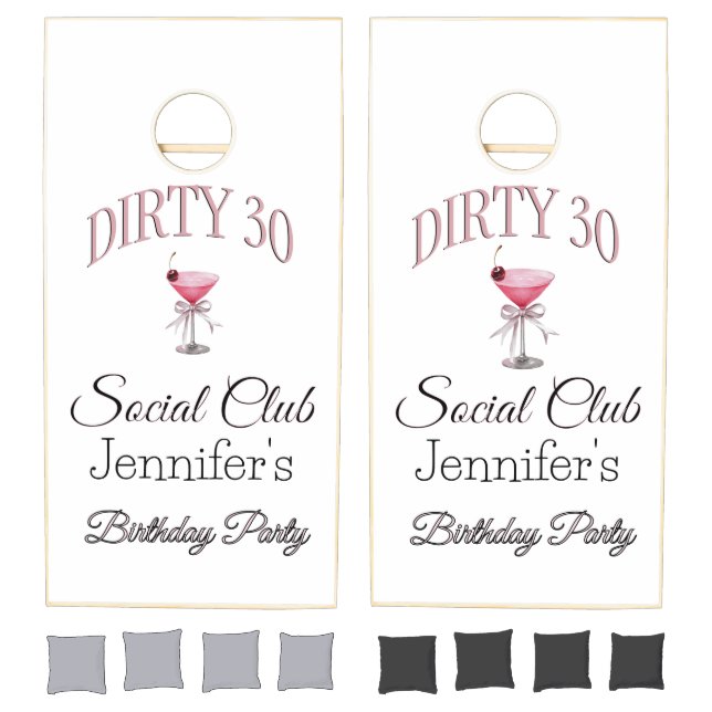 Dirty 30 Birthday party  Cornhole Set (Set)