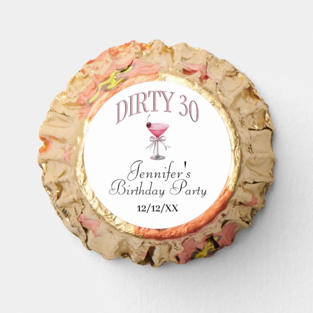 Dirty 30 Coquette Birthday Party  Reese's Peanut Butter Cups (Front)