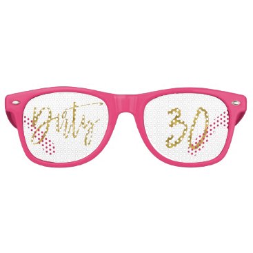 Dirty 30 Gold Foil Birthday Party Glasses