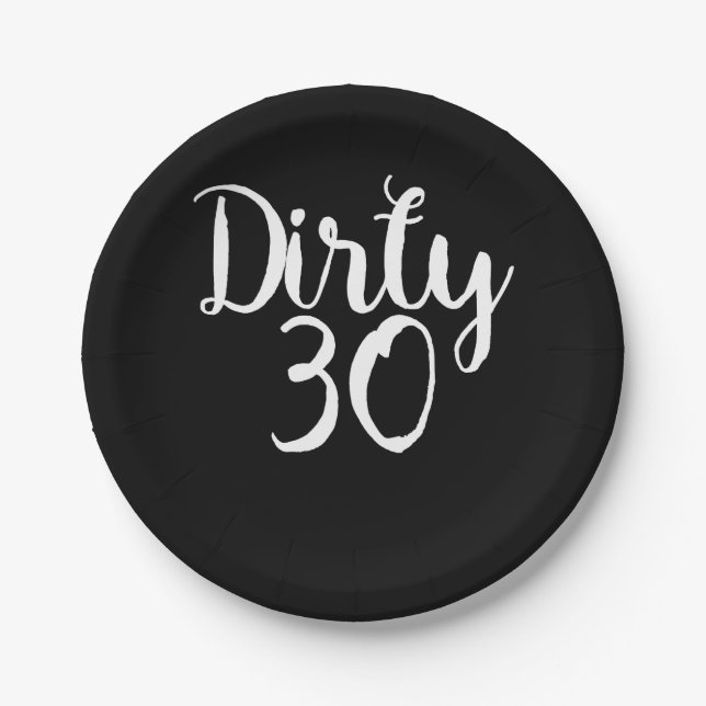 dirty 30 paper plates (Front)