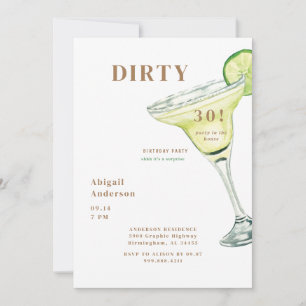 Dirty 30 Party in the House Margarita Birthday Invitation