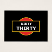 Dirty 30 Thirty Direction Card (Back)