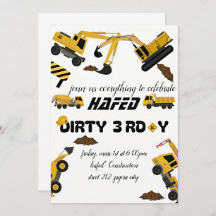 Dirty 3rd-Y Third Birthday Invitation