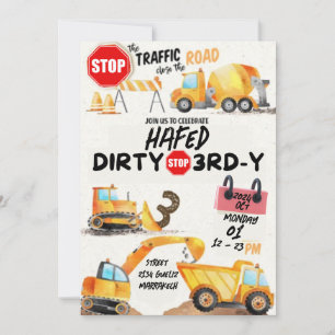 Dirty 3rd-Y Third Birthday Invitation