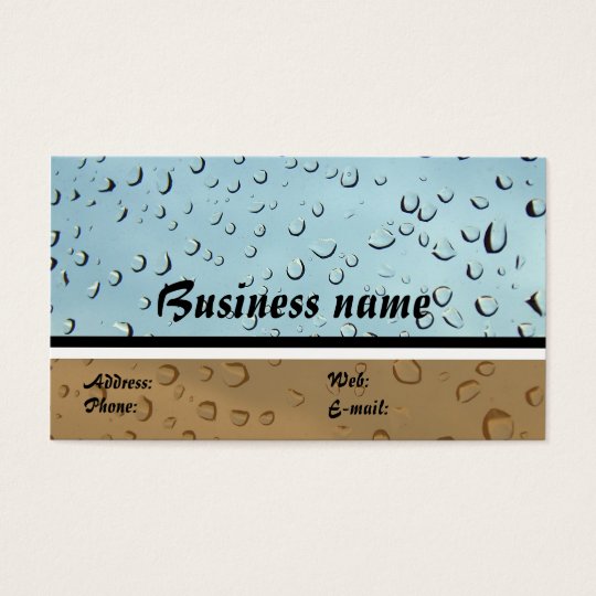 dirty and clear Business card