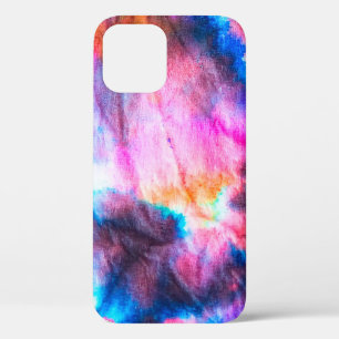 Dirty art. Bright red, lilac, pink, yellow colors. iPhone 12 Case