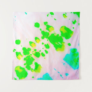 Dirty Art Graffiti. Abstract Decorative Sunny Ikat Tapestry