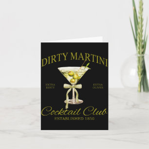 Dirty Bachelorette Martini Tail Club Martini Drink Card