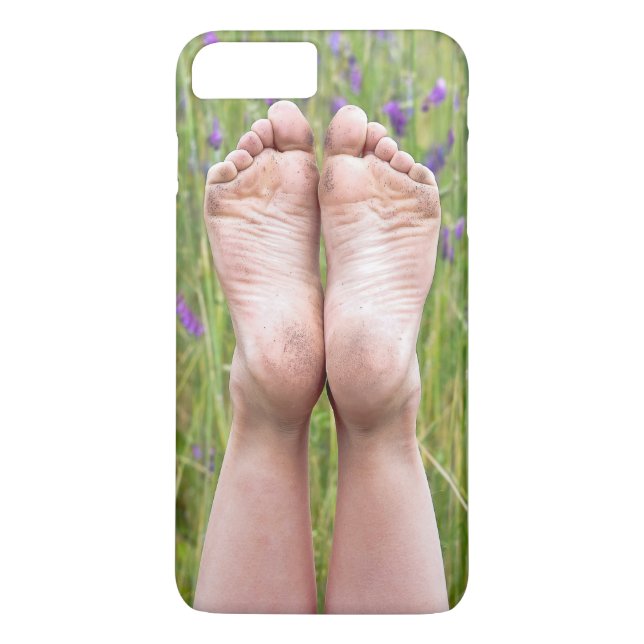 dirty bare feet in wildflowers Case-Mate iPhone case (Back)