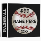 custom baseball card binder Performore Hand-Stitched Baseball Card 2-Inch Binder, Red Stitching Baseball Card Collector Binder Album with 9-Pocket Sleeves for Sports Trading
