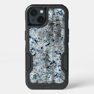 Dirty carbon silvery fungus, very rustic image iPhone 13 case